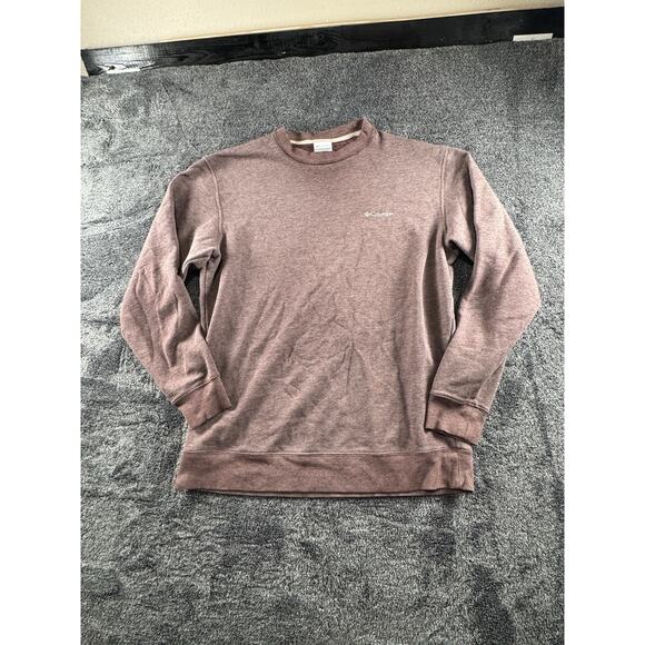 Men’s Columbia Crew Neck Heather Brown Large - Picture 1 of 4